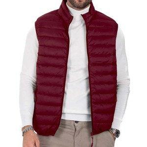 Veste d'hiver sans manches en toile 100% polyester pour homme, de haute qualité, coupe-vent, rembourrée, anti-UV, à capuche, réversible - Product Image 3