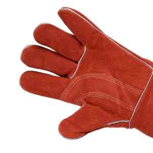 Guantes de aparejo de cuero de vaca de 2025 10 pulgadas, guantes de trabajo de seguridad transpirables para soldadura de construcción, protección de manos Industrial - Product Image 6
