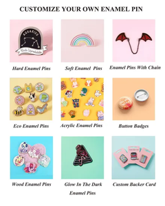 Pin de esmalte personalizado al por mayor, bonitos pines de anime, insignia de solapa de dibujos animados vintage, fabricante de artesanías metálicas para mochilas y sombreros - Product Image 4