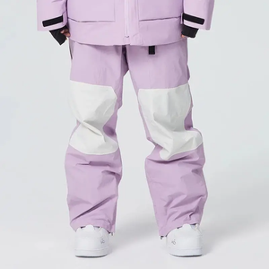 Pantalons de ski unisexes de haute qualité en gros personnalisés, coupe-vent, chauds, épais, double sangle de planche, fermeture éclair chauffante - Product Image 5