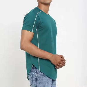 Vente flash T-shirts pour hommes toutes tailles en gros Tricotés 100% coton Durable Respirant Mode Coloré Décontracté Personnalisez votre marque - Product Image 2