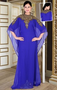 Kaftan islámico marroquí moderno para mujer Vestido de playa largo hasta el suelo con mangas largas transpirables ODM Supply - Product Image 2