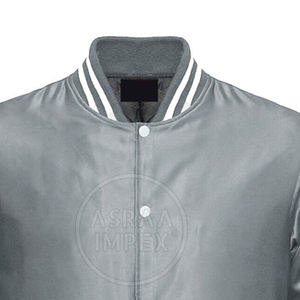 Veste universitaire en satin de soie à la mode personnalisée 2025 très vendue vente en gros pour hommes blouson d'aviateur avec logo de couleur personnalisée pour hommes fabriqué au Pakistan - Product Image 4