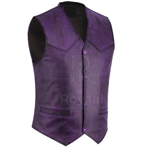 Chaleco de Cuero de Diseño Personalizado a la Moda, Precio Económico al por Mayor, Chaleco de Cuero Transpirable Hecho en Pakistán - Product Image 1
