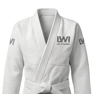 ชุดยิวยิตสูพรีเมียม 450GSM ผ้าเพิร์ลวีฟ แจ็คเก็ต 10 ออนซ์ กางเกงริปสต็อป ผ่านการรับรองจาก IBJJF ผ้าฝ้ายพรีชรังก์ ผลิตโดย Meeroos Industries - Product Image 1