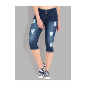 Tissu éponge respirant Capri de fitness pour femme taille haute pour la course et l'entraînement - Product Image 5