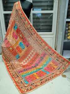 ผ้าคลุมไหล่อินเดียลายดอกไม้ทำมือผ้าพันคอสีสวยสำหรับผู้หญิงและผู้หญิง - Product Image 5