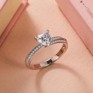 Jeulia Custom Classic Twist Eternity Heart <b>Ring</b>-18K Rose Gold Plated Cluster Inlay <b>Ring</b> for Anniversary - Product Image 4