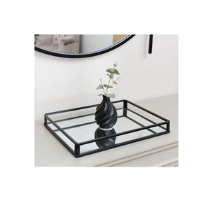 Bandeja Decorativa de Metal y Espejo, Perfecta para Mesas de Centro con Velas y Detalles Decorativos - Product Image 1