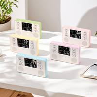 Usine En Gros Électronique Numérique De Bureau Couleur LED Affichage Station Météo Humidité Température Horloge Intelligente Avec Radio FM