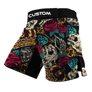 Diseño personalizado al por mayor Pakistán 100% tela de poliéster para hombres sublimación impresa UFC pantalones cortos MMA Fighting Shorts - Product Image 6