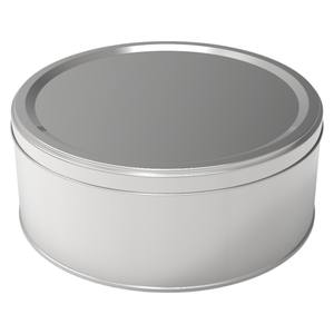 Cylindre Boîte en fer blanc 3 lt Boîte à bonbons ronde ⌀ 215 x H87 mm 3 lt Couvercle coulissant - Product Image 1