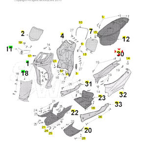 Right Rear Faring for Peugeot Tweet <b>Model</b> 802003V3 Made of Durable Plastic - Product Image 1