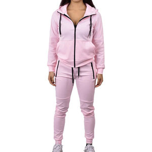 Ensemble de survêtement d'hiver pour femmes, grande taille, sweat-shirt et pantalon de jogging, 100 % coton, vêtements de sport pour adultes, vente chaude, haute qualité - Product Image 1