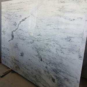 Dalles de marbre blanc personnalisées, luxe, décoration intérieure, îlots de cuisine, dessus de table, mur décoratif intérieur, design en accordéon, moderne - Product Image 1