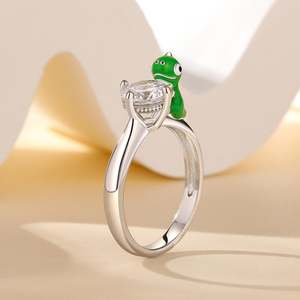 Jeulia Hug Me Adjustable Rose Gold Plated <b>Cartoon</b> Dinosaur <b>Ring</b> - Product Image 6