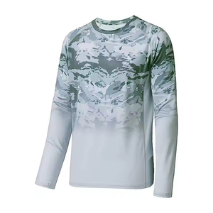 Camisas de pesca para hombre de talla grande superventas último estilo UPF 50 transpirable y cómodo desgaste de pesca al por mayor - Product Image 3