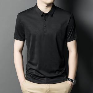 2025 dernière mode broderie Logo fabricant de vêtements décontractés d'âge moyen impression polo de golf à manches courtes pour hommes - Product Image 5