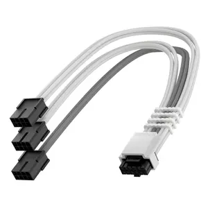 Kabel ekstensi kartu grafis RTX 4090 12VHPWR kabel daya 16Pin(12 + 4) pria ke 3X8Pin wanita PCI-E 5.0 kabel ekstensi
