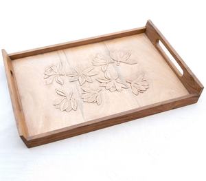 ถาดเสิร์ฟไม้แกะสลักมือสไตล์วินเทจทำด้วยมือสร้างสรรค์ - Product Image 1