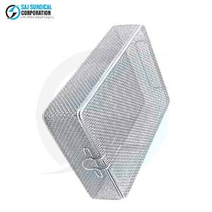 Panier en maille fine manuel avec couvercle, récipient en acier inoxydable durable pour le nettoyage et le stockage des instruments hospitaliers - Product Image 2