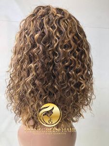 Perruque de Cheveux Naturels Indiens Vierges 100% Bouclés Bob de 12 Pouces pour Femme, Facile à Porter et à Coiffer, Vendeur, 4/27 - Product Image 4