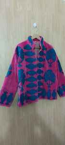 Chaqueta de Terciopelo Indio, Estilo Bohemio Hippie, Unisex, Bordado a Mano Suzani, Ropa de Fiesta para Mujer, para Primavera y Otoño - Product Image 5