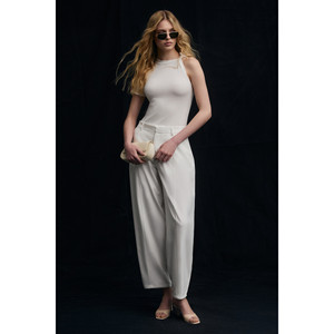 GRIMELANGE GRAZIA Women's Soft Textured Woven <b>Balloon</b> Leg Trousers - Product Image 6
