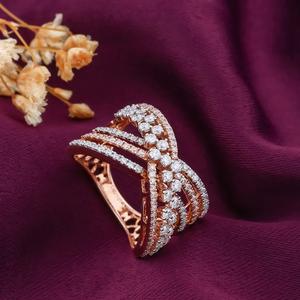 Bague en argent sterling 925 de qualité export en gros avec diamant moissanite et pierre blanche légère pour un usage décontracté et luxueux - Product Image 1