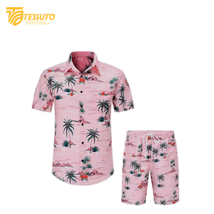 เสื้อเชิ้ตแขนสั้นฮาวายพิมพ์ลายสำหรับผู้ชายเสื้อผ้าแนวสตรีท - Product Image 5