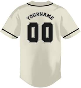 New Cream Baseball Jersey-Camisetas de béisbol personalizadas con nombre y número personalizados para hombres y mujeres - Product Image 4
