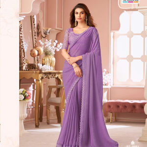 Séquence de broderie fantaisie en soie douce pure de belle designer travail Style traditionnel mariage vêtements de fête pour femmes de haute qualité - Product Image 1