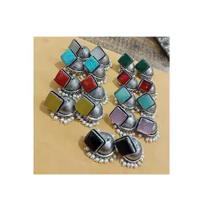 Most Selling New Design German Silver Jhumkas for Womens Available at Affordable Price from Indian Exporter