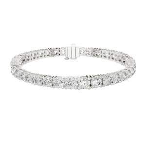 Bracelet tennis en diamant de laboratoire 4,4 carats, taille brillant rond, or 10KT, 14KT, 18KT et argent 925, options moissanite, rose - Product Image 2