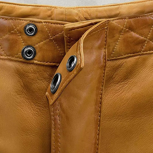 Pantalons droits en cuir souple de haute qualité pour hommes, confortables, taille mi-haute, décontractés, imperméables, designs uniques, vente directe d'usine - Product Image 6