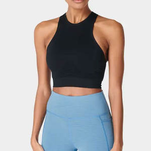 Sujetador Deportivo de Punto Transpirable sin Costuras, Material Suave y Amigable con la Piel, Sin Varillas, Copa Completa, Perfecto para Yoga, Fitness y Entrenamientos en Casa - Product Image 1