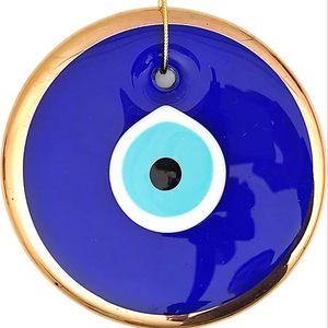 Colgante de pared de mal de ojo con marco dorado, decoración artística de cristal encantadora de buena suerte de cm para decoración del hogar y regalos de inauguración de la casa - Product Image 4