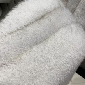 Manteau long en fourrure de renard pour homme, fourrure de chèvre incrustée, manteau d'hiver - Product Image 5