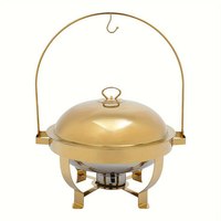 Plats de service en acier inoxydable au design doré moderne et luxueux, personnalisables en gros pour hôtels, restaurants et traiteurs, marque TCA, modèle TCACD70