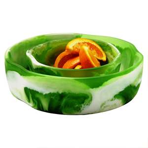 Bol et plat en résine écologique poli à la main de couleur verte fabriqué en Inde pour la décoration de fête - Product Image 6