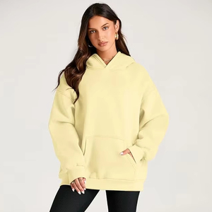 Sudadera con capucha de gran tamaño para mujer hecha a medida, ropa informal hecha del mejor material, Sudadera con capucha transpirable y cómoda para mujer - Product Image 1