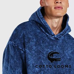 Sweats à capuche pour hommes avec logo personnalisé délavé à l'acide surdimensionné 100% coton tendance streetwear respirant fabriqué en usine - Product Image 3