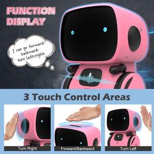 Jouet robot pour enfants, robot intelligent interactif avec commande vocale, parlant, dansant, apprenant, capteur tactile, jouet éducatif compact et portable - Product Image 4
