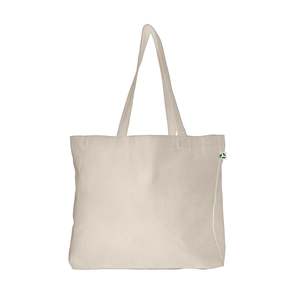 Sac fourre-tout en toile bio écoresponsable Ecobags, couleur unie naturelle, grande capacité et style - Product Image 1