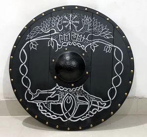 Escudo Medieval de Árbol DE LA Vida Escudo de Madera 24 Inc Escudo Vikingo Decorativo Hecho a Mano por Calvin Handicraft - Product Image 1