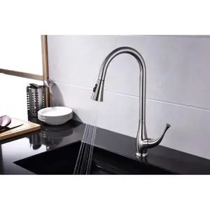High-end Kitchen Faucet Brass Spool Hot And Cold Mixed Kitchen Faucet Pull-down Faucet