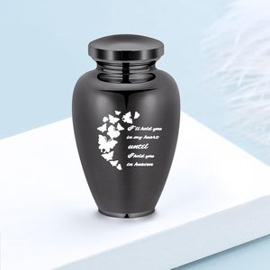 Urne papillon pour urnes de crémation humaine pour cendres hommes femmes urnes funéraires décoratives taille personnalisée noir - Product Image 3