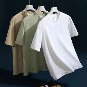 Camiseta de Hombre de Alta Calidad, 100% Algodón, Tela de Lona, Lujosa, Lisa, Gruesa, Unisex, Corte Regular, Secado Rápido, Transpirable - Product Image 4