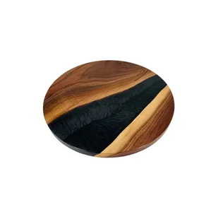 Table à manger ronde en bois naturel de luxe paresseux Susan ensembles de salle à manger de plateau tournant en bois pour accessoire de maison meilleure vente - Product Image 6