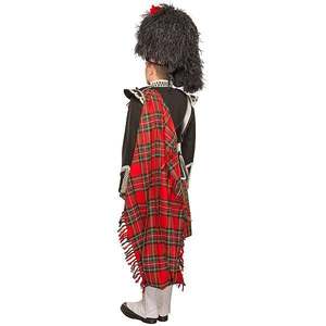 Tartán Escocés de Secado Rápido de 150GSM, Disfraz de Kilt con Plaid Piper de 1.5 y 3 Yardas, con Envoltura de Plaid y Sombrero de Plumas, Talla Adulto - Product Image 1